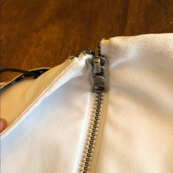 NWT $265 Alice + Olivia Maya Dress Navy White Sz L - Picture 7 of 8